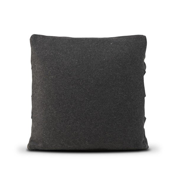 Czarna poszewka wełniana na poduszkę HF Living Felt Structured, 50x50 cm-image-1