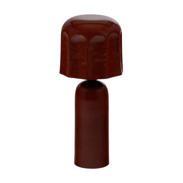 Brązowa metalowa lampa stołowa (wysokość 39 cm) Lumira – WOOOD-image-2