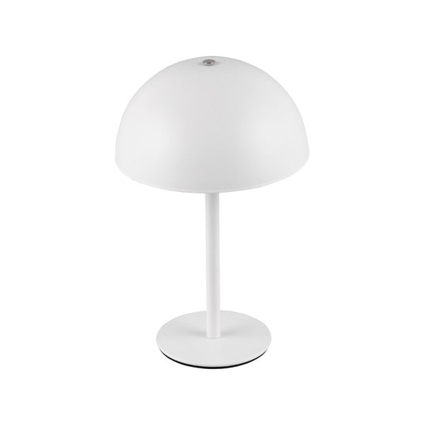 Lampa stołowa LED w matowym białym kolorze z metalowym kloszem (wysokość 21 cm) Munoz – Trio-image-3