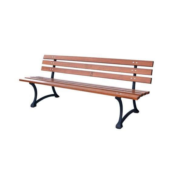 Drewniana ławka ogrodowa w naturalnym kolorze – Rojaplast