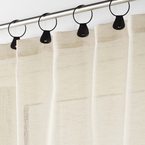Beżowa firanka z woalu 140x240 cm Linka – douceur d'intérieur-image-1