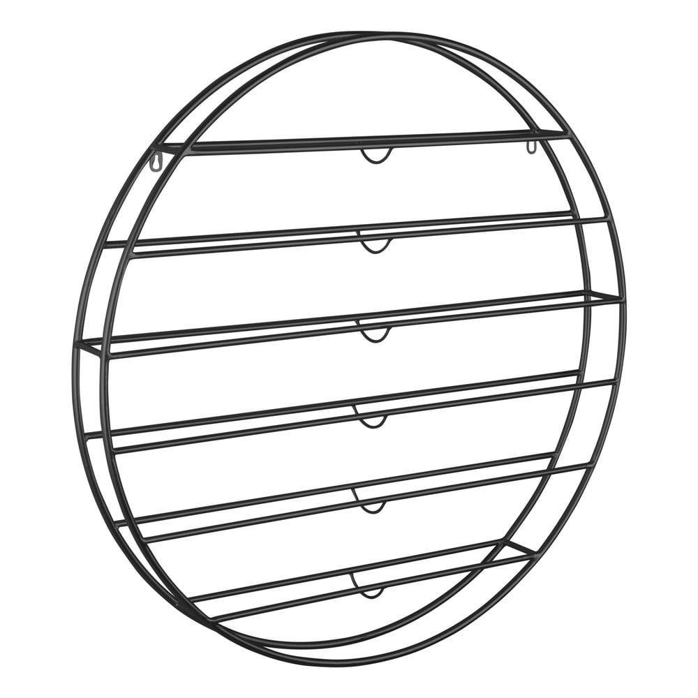 Czarny wiszący metalowy regał na wino liczba butelek 12 80x80x9 cm Redondo – PT LIVING (zdjęcie 4)
