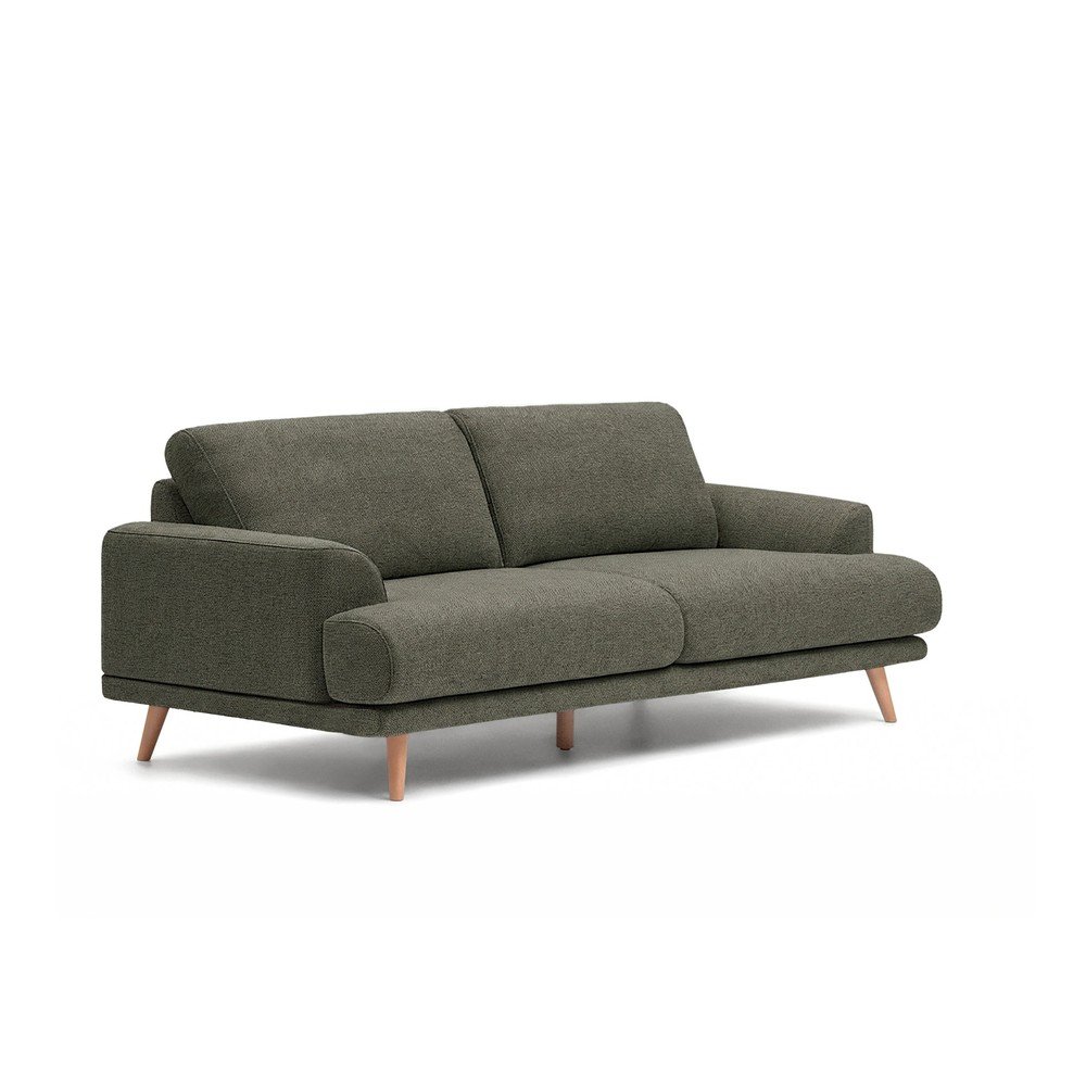 Ciemnozielona sofa z tkaniny szenilowej 211 cm Karin – Kave Home