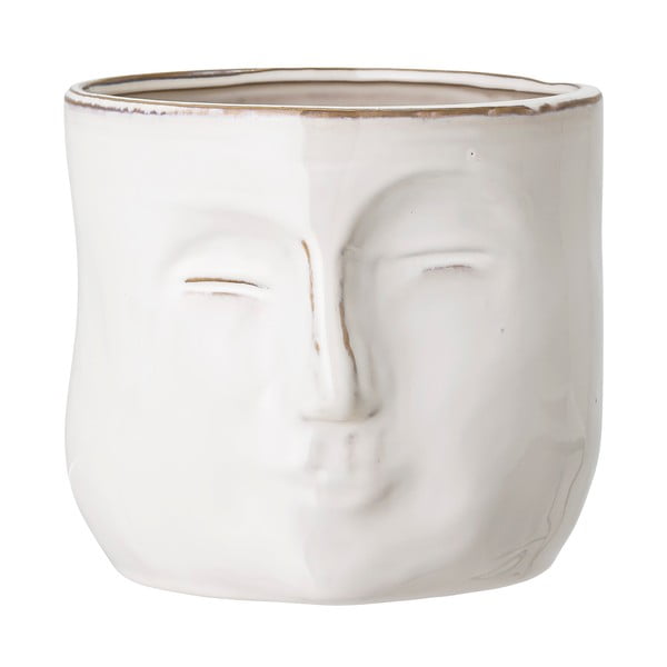 Biała terakotowa doniczka Bloomingville Ignacia, wys. 15,5 cm