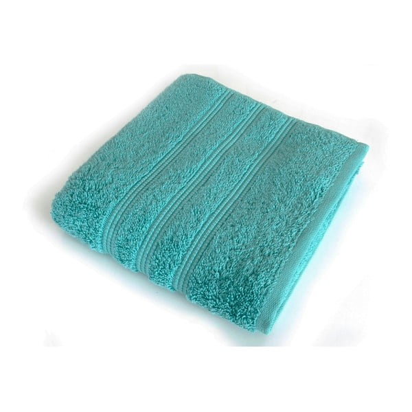 Zielony ręcznik kąpielowy z czesanej bawełny Irya Home Classic, 90x150 cm