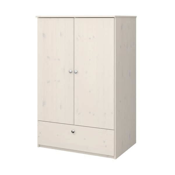 Biała szafa dziecięca z drewna sosnowego 80x123 cm Memphis – Tvilum-image-1