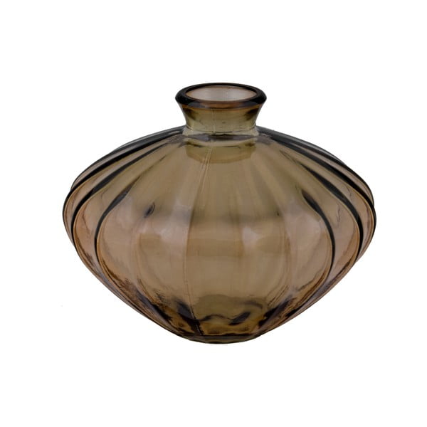 Przydymiony wazon ze szkła z recyklingu Ego Dekor Etnico, wys. 14 cm