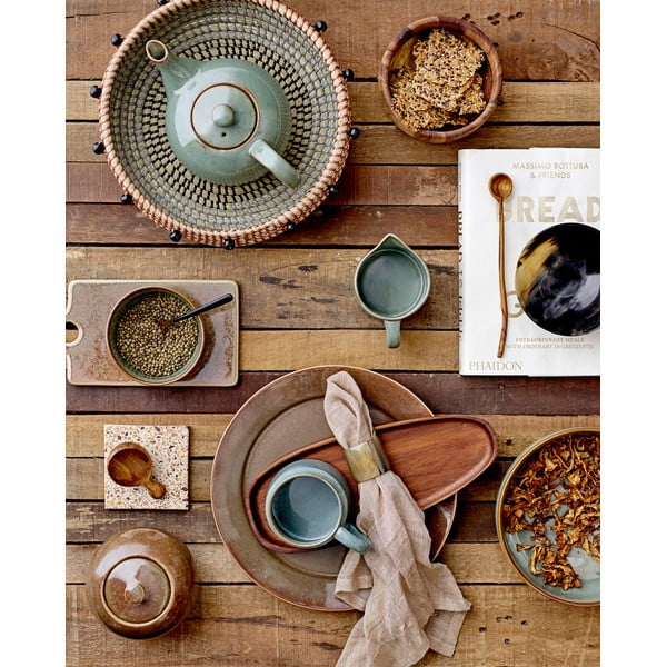 Zielony kamionkowy kubek Bloomingville Pixie, 350 ml-image-3