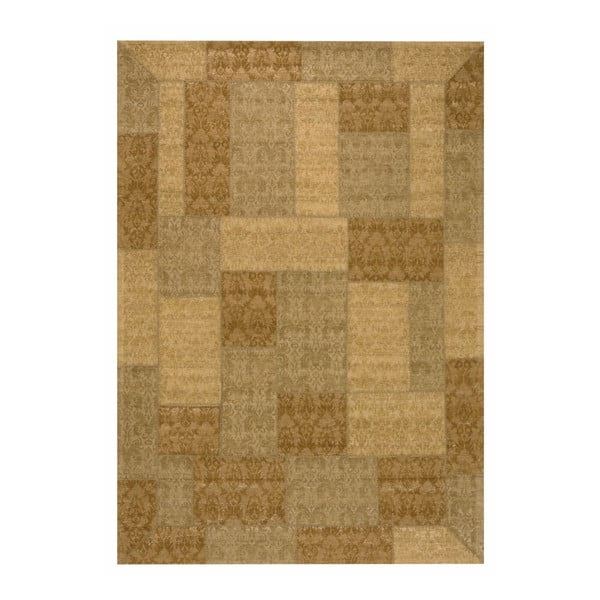 Beżowy dywan Wallflor Patchwork, 62x124 cm