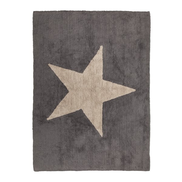 Szary dywan bawełniany Happy Decor Kids Star, 160x120 cm