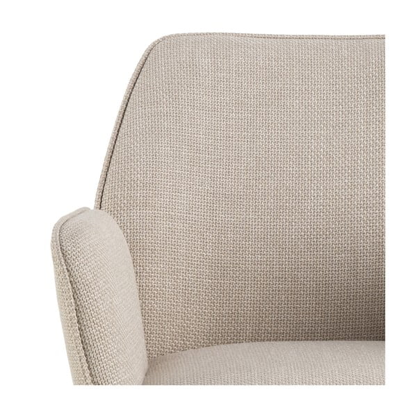 Beżowy hoker z regulowaną wysokością/z podłokietnikami (wysokość siedziska 85 cm) Glenda – Actona-image-4