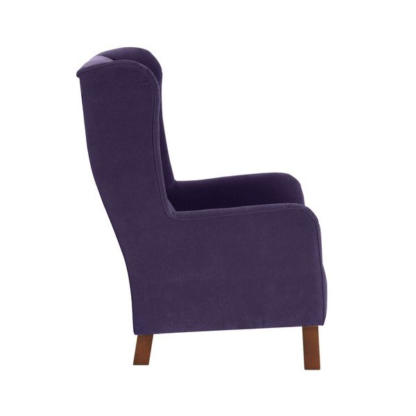 Fioletowy fotel Max Winzer Bruno Velor-image-1