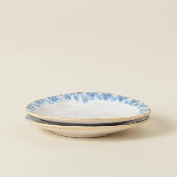 Biały/niebieski kamionkowy talerz deserowy Brisa – Costa Nova-image-2