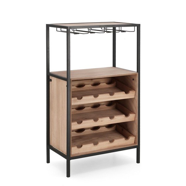 Szafka na wino w naturalnym kolorze liczba butelek 12, 51x91x30 cm Isaac – Yes Everyday-image-2