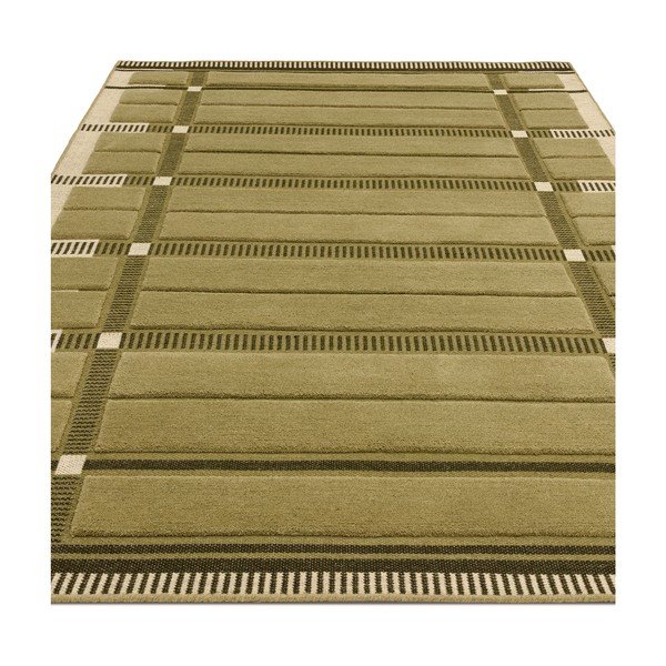 Zielony/beżowy wełniany dywan tkany ręcznie 120x170 cm – Asiatic Carpets-image-3