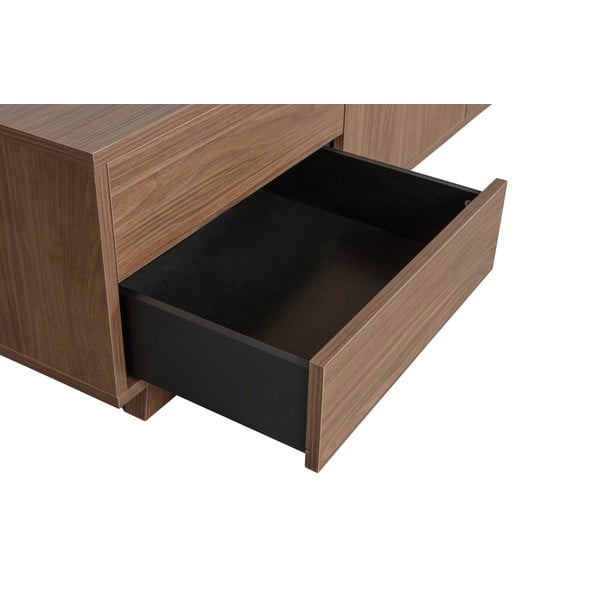 Naturalna szafka pod TV w dekorze orzecha 160x42 cm Seppe – WOOOD-image-3