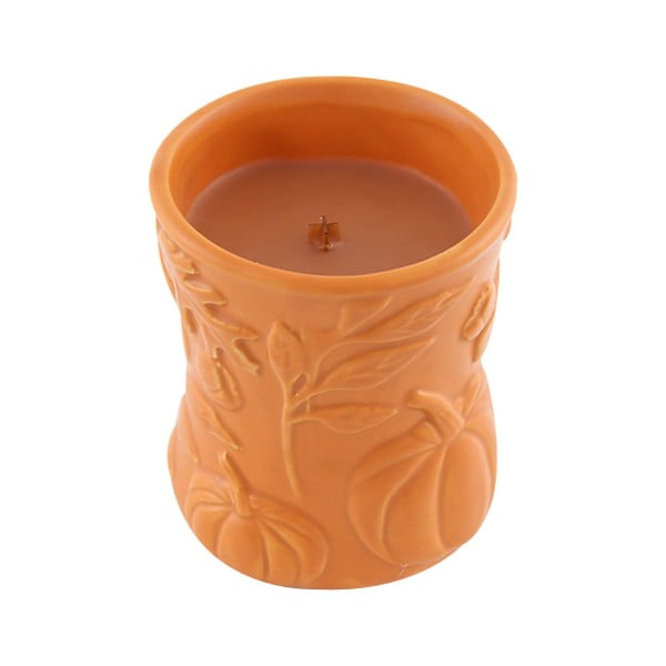 Świeczka o zapachu dyni i rozgrzewających przypraw w ceramicznym świeczniku WoodWick Dynia, 40 h