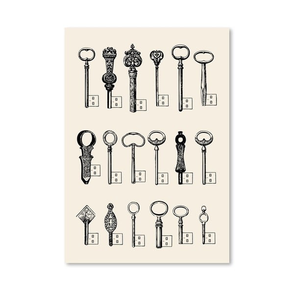 Plakat Usb Keys, 30x42 cm
