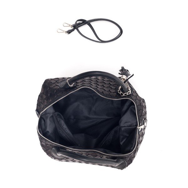 Skórzana torebka Carla Ferreri 890 Nero-image-3