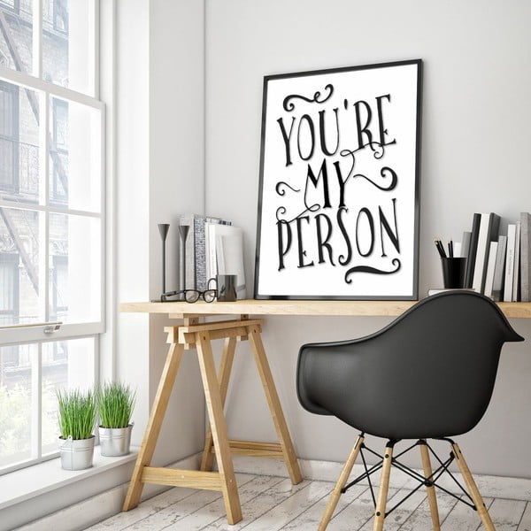Plakat w drewnianej ramie My Person, 38x28 cm-image-1
