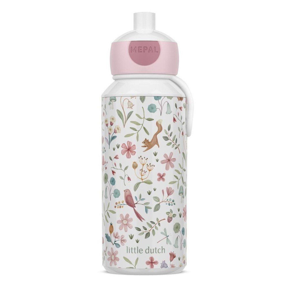 Biała/różowa plastikowa butelka dla dzieci 400 ml Fairy Wonders by Little Dutch – Mepal