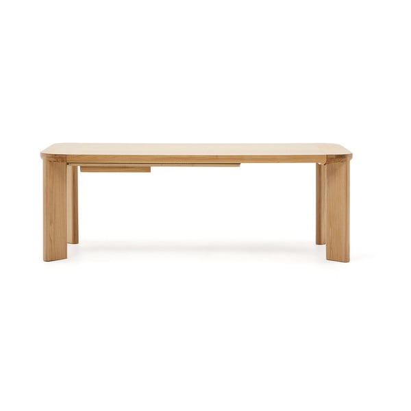 Rozkładany stół z blatem w dekorze dębu 100x200 cm Jondal – Kave Home-image-4