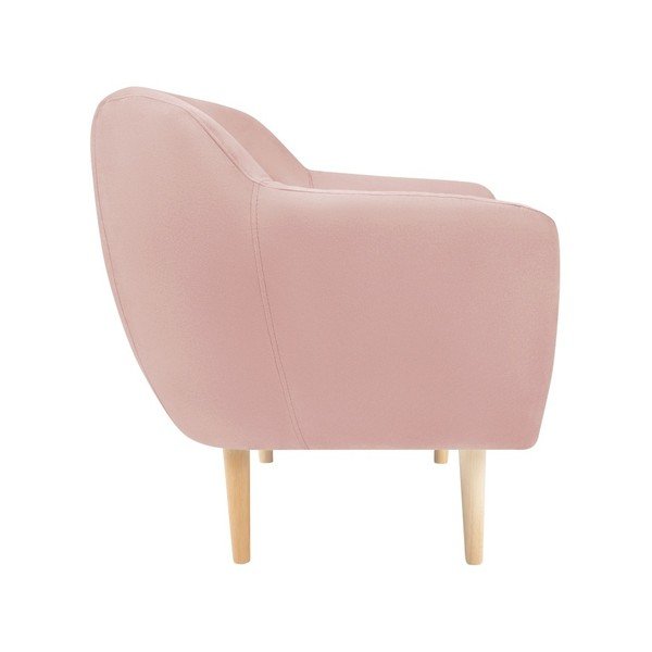 Jasnoróżowy aksamitny fotel Mazzini Sofas Sardaigne-image-3