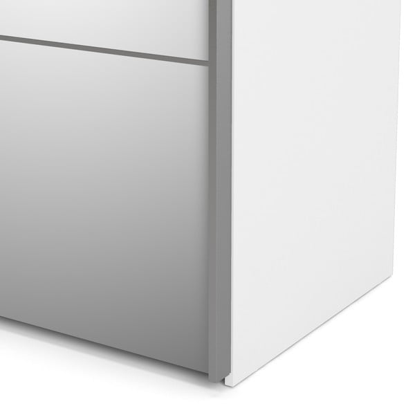 Biała szafa z lustrem Tvilum Verona, 182 x 202 cm-image-1