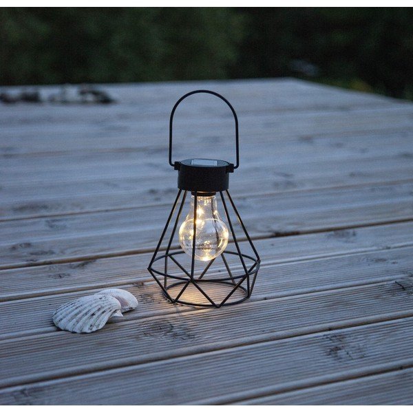 Czarny lampion LED Star Trading Eddy, wys. 15,5 cm-image-1
