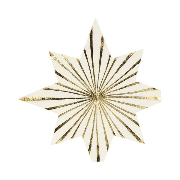 Papierowe serwetki zestaw 16 szt. Gold Stripe – Meri Meri