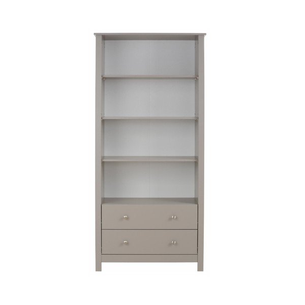 Szara biblioteczka z 2 szufladami Støraa Julian