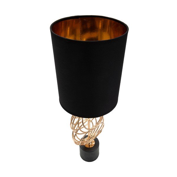 Lampa stołowa w czarno-złotym kolorze z tekstylnym kloszem (wys. 58,5 cm) Circly – Mauro Ferretti-image-2