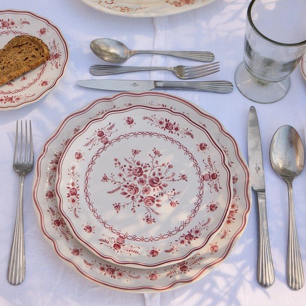 Czerwony/biały kamionkowy talerz deserowy ø 21 cm Vila – Costa Nova-image-4