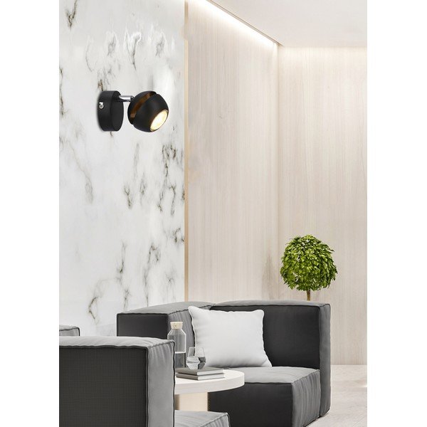 Kinkiet w czarno-złotym kolorze Boni – Candellux Lighting-image-1