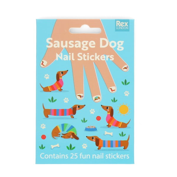 Zestaw kreatywny Sunny Sausage Dog – Nail stickers – Rex London-image-2