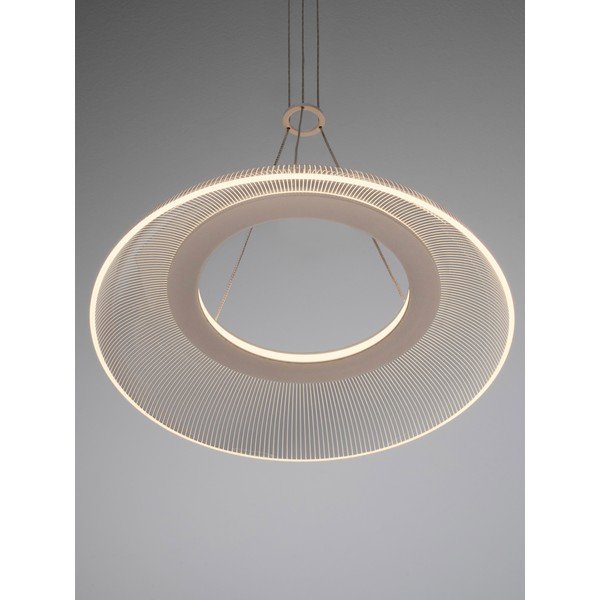 Aluminiowa lampa wisząca LED w matowym białym kolorze z kloszem ze szkła akrylowego ø 40 cm Mantle – Nova Luce-image-1