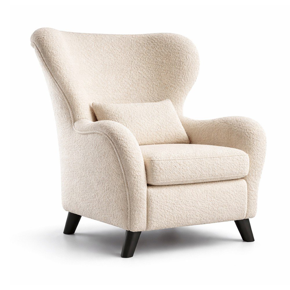 Beżowy fotel uszak Miuform Miuf