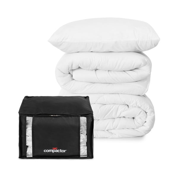 Tekstylne pojemniki do przechowywania ubrań zestaw 2 szt. próżniowe/usztywniane 42x25x25 cm Black Edition – Compactor-image-1