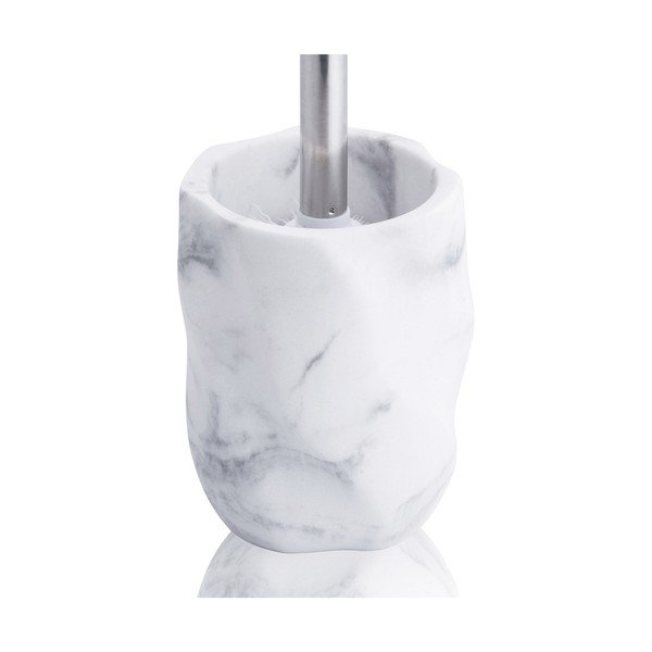 Biała marmurowa szczotka do WC Marble – Tomasucci-image-1