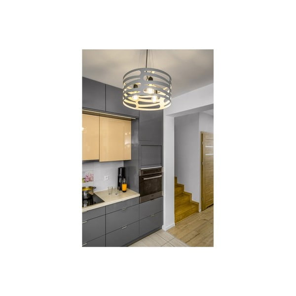 Szara lampa wisząca z metalowym kloszem Marisa – GTV-image-1