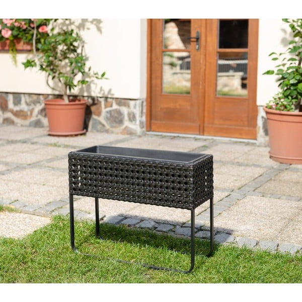 Czarna doniczka ogrodowa Bonami Essentials Magnolia-image-1