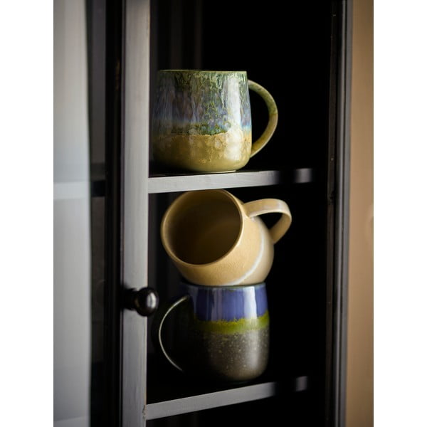 Niebieskio-beżowe kamionkowe kubki zestaw 3 szt. 460 ml Cloe – Bloomingville-image-1