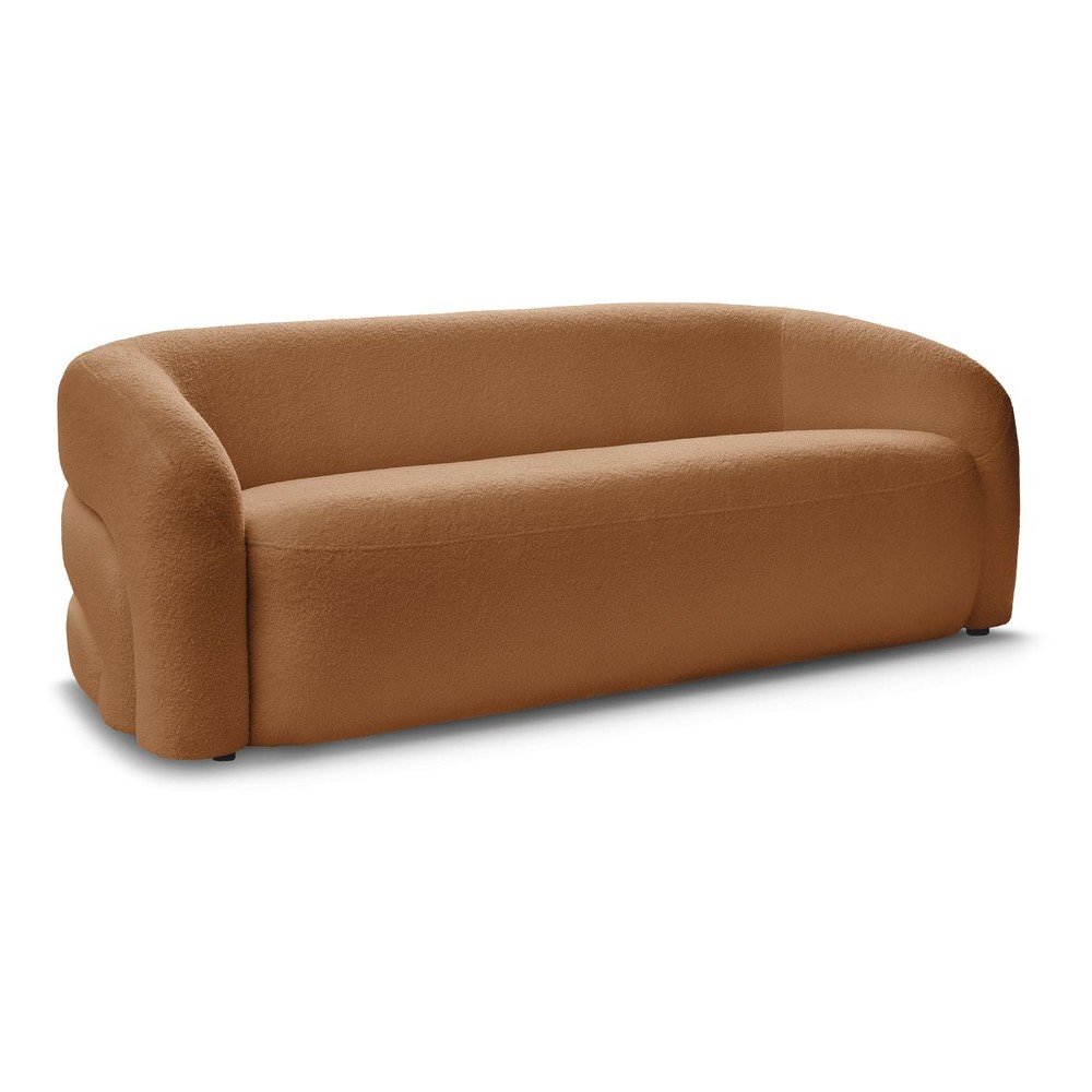 Pomarańczowa sofa z materiału bouclé 193 cm Elina – Bobochic Paris (zdjęcie 8)