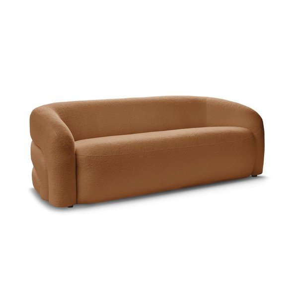 Pomarańczowa sofa z materiału bouclé 193 cm Elina – Bobochic Paris-image-2
