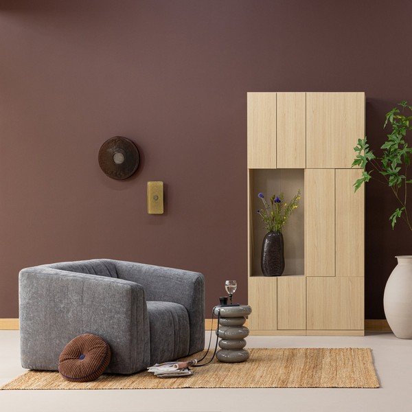 Szafka modułowa w naturalnym kolorze 108x215 cm Build – WOOOD-image-1