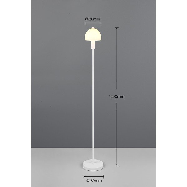 Biała lampa stojąca ze szklanym kloszem (wysokość 120 cm) Glenn – Reality-image-3