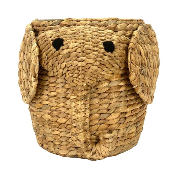 Dziecięcy kosz na zabawki z hiacyntu wodnego w naturalnym kolorze ø 30x35 cm Elephant – Compactor