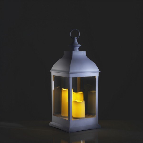 Biały lampion LED (wysokość 54 cm) – Tomasucci-image-2