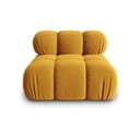Żółty aksamitny moduł sofy (moduł środkowy) Bellis – Micadoni Home