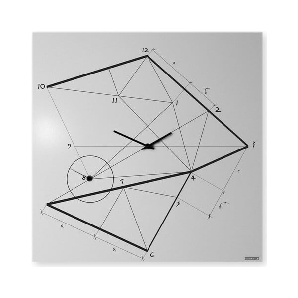 Zegar ścienny dESIGNoBJECT.it Time Lin, 50 x 50 cm 